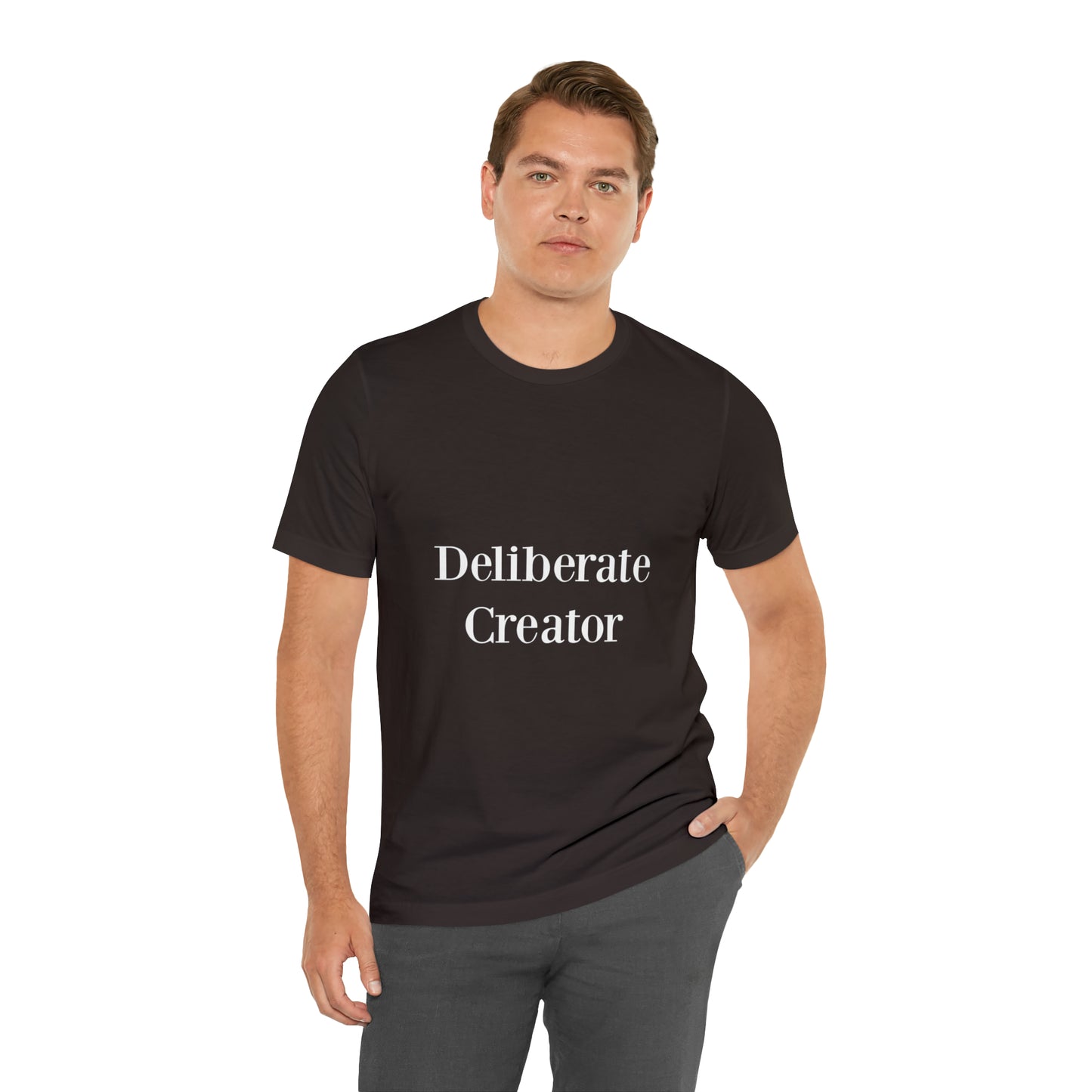 Deliberate creator tee, Unisex Jersey Short Sleeve Tee