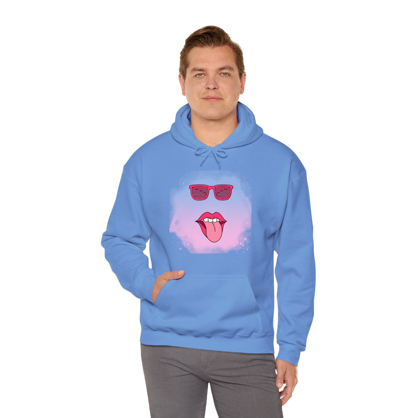 Lip Sunglasses Hoodie, Bubble Gum kiss Hoodie, Fun Summer shirt, Birthday gift for her, Galantine gift for her,best friend gift, vacation