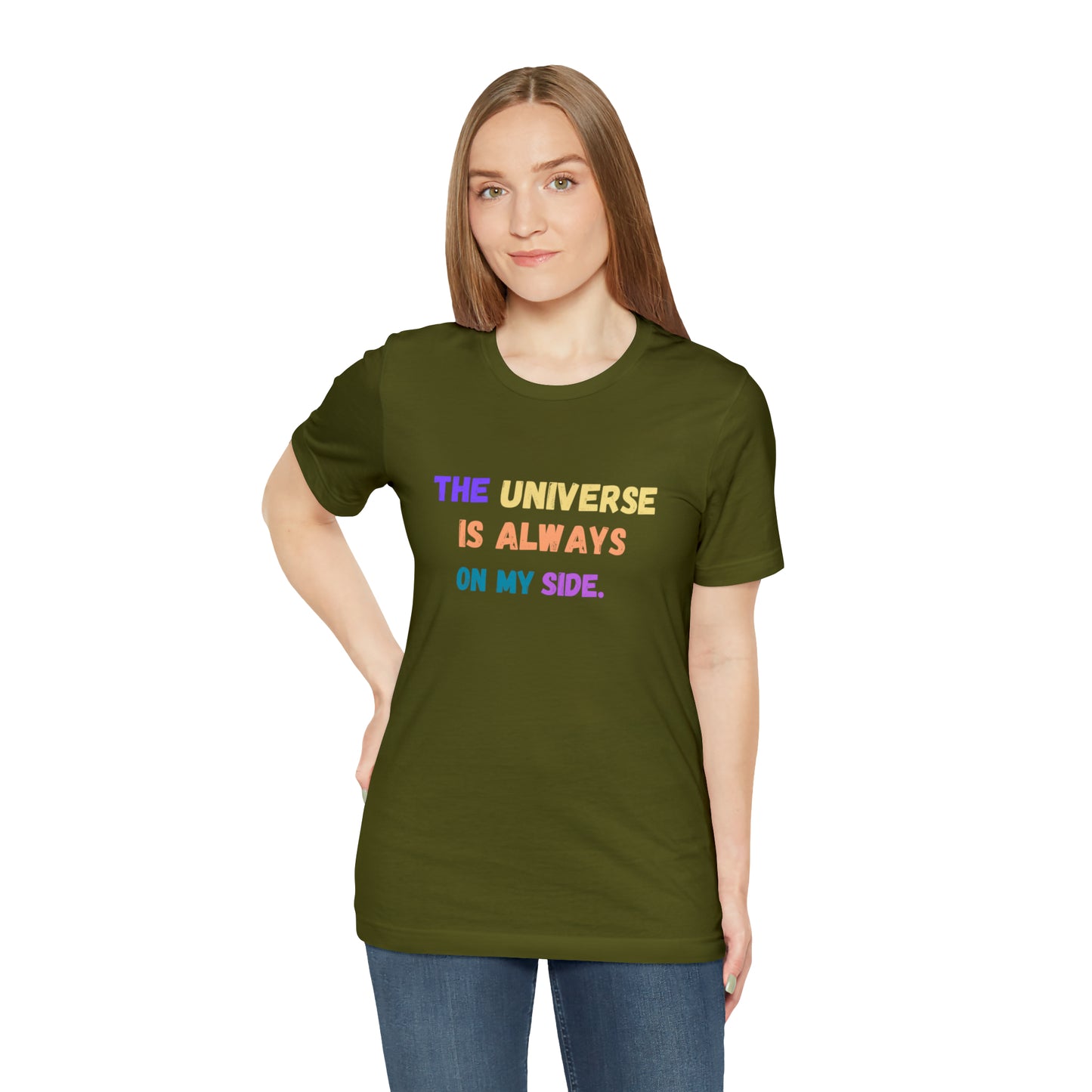 Spiritual shirt universe shirt yogawear gift for him gift for her best friend gift birthday gift Universe is always on my side T-shirt