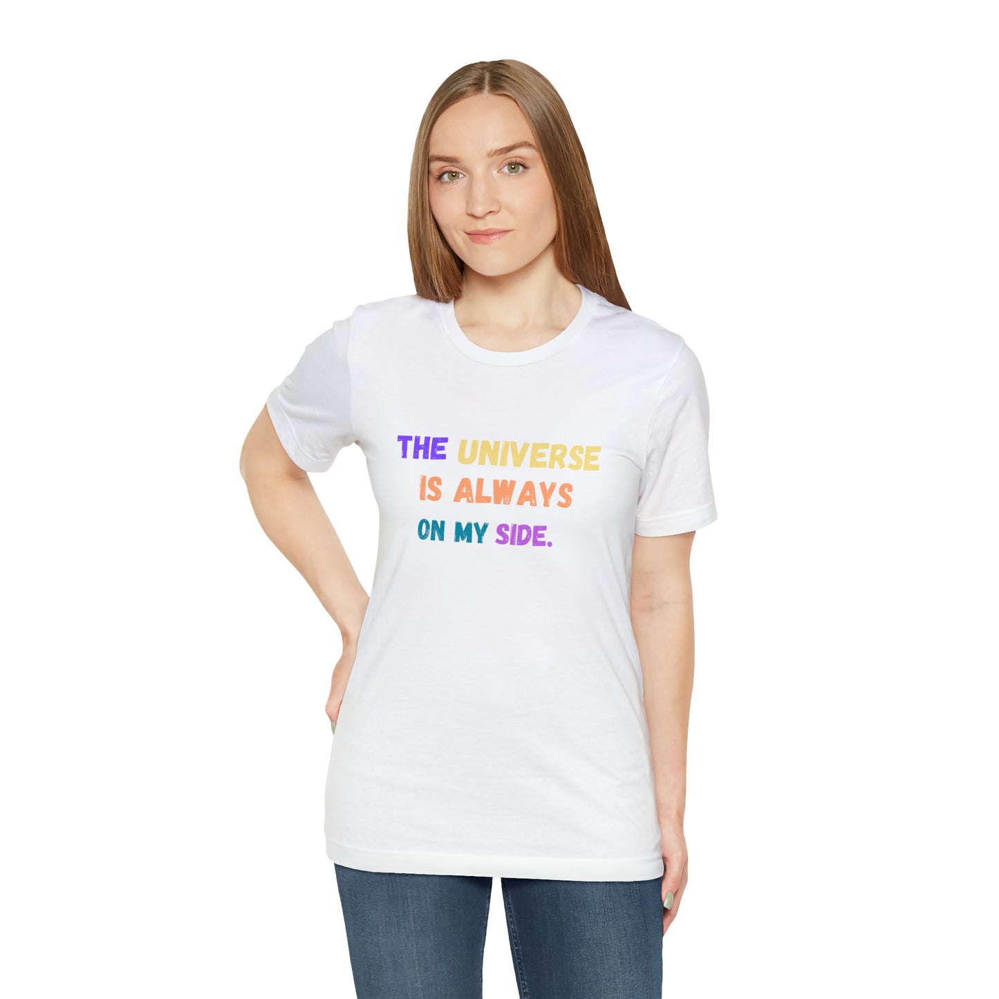 Spiritual shirt universe shirt yogawear gift for him gift for her best friend gift birthday gift Universe is always on my side T-shirt
