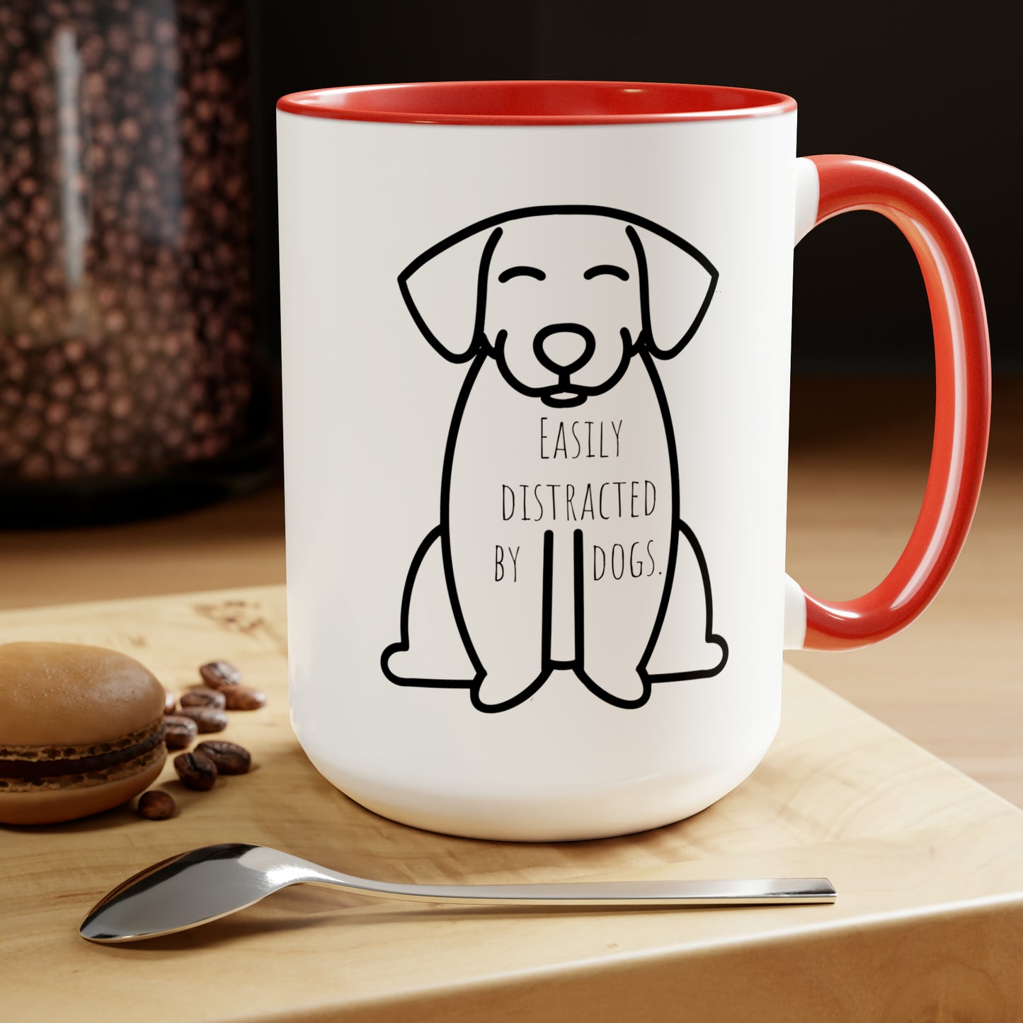 Easily distracted by dogs mug Supervisor mug Floral mug gift for her Mug funny gift for wife Coffee Mugs tea Christmas gift 15oz