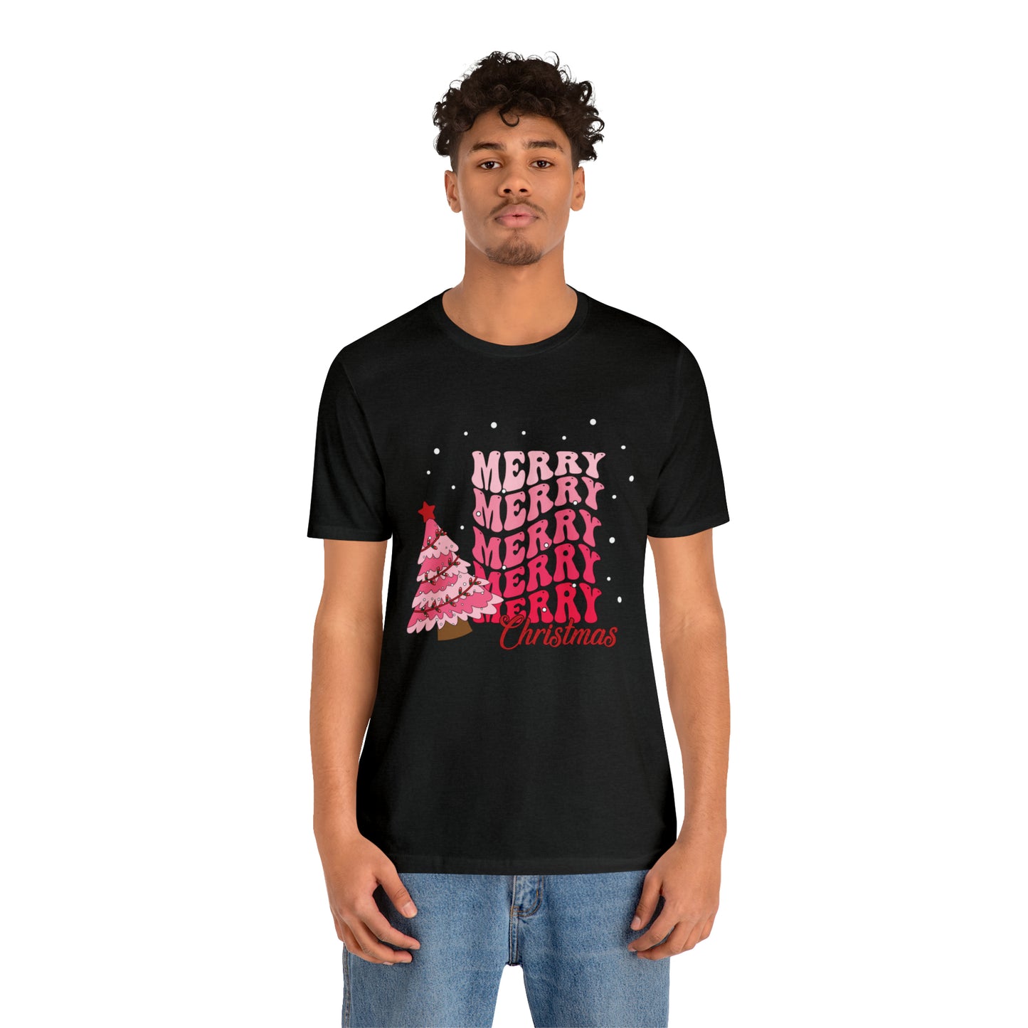 Festive AF shirt Pink Merry Bright Christmas Tshirt for Women Christmas Shirt Sweater Holiday Christmas gift for her gift for him unisex