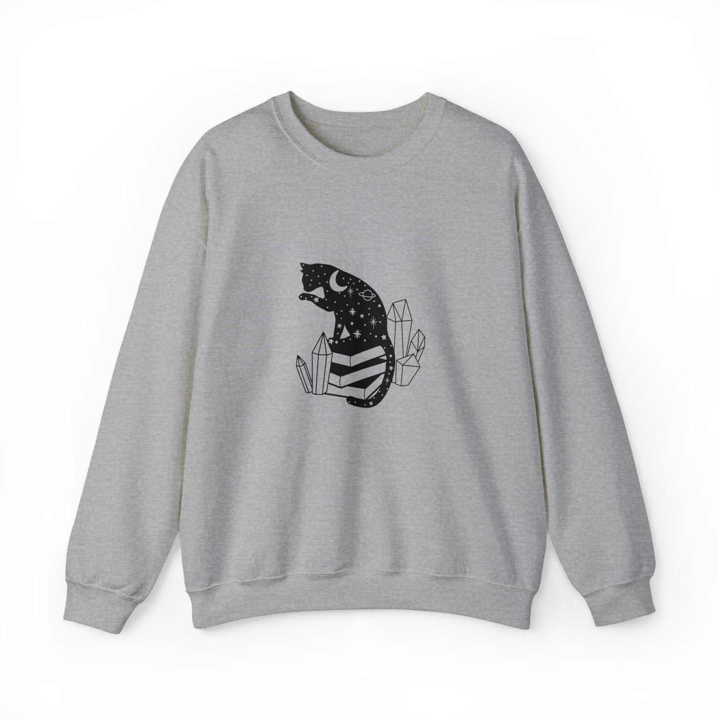 Cat lover Sweatshirt book lover sweater Crystal lover Shirt Halloween Cat Sweatshirt Gift for Cat Lover Gift for Cat Mom Gift moon