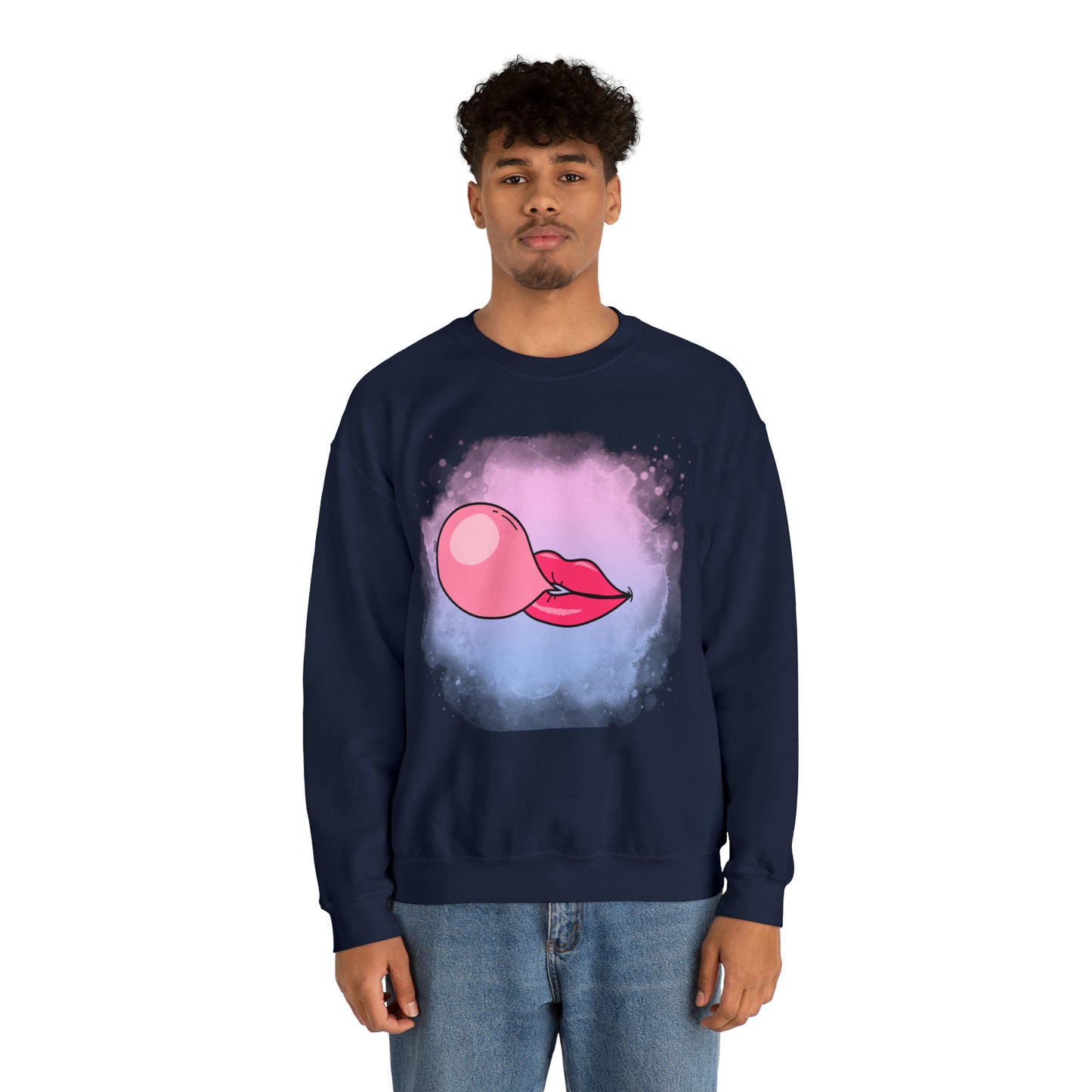 Bubble Gum kiss sweatshirt, Summer Bubblegum shirt, Birthday gift for her,Galantine travel sweatshirt,Unisex Heavy Blend Crewneck Sweatshirt
