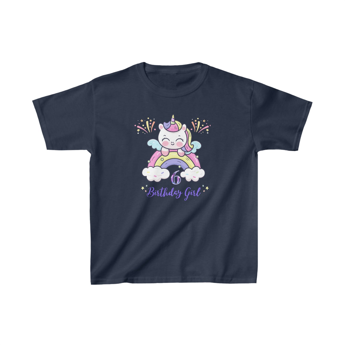 Birthday girl shirt 6 year old birthday shirt kid wavy birthday party shirt Christmas shirt Rainbow cloud kid shirt birthday shirts birthday