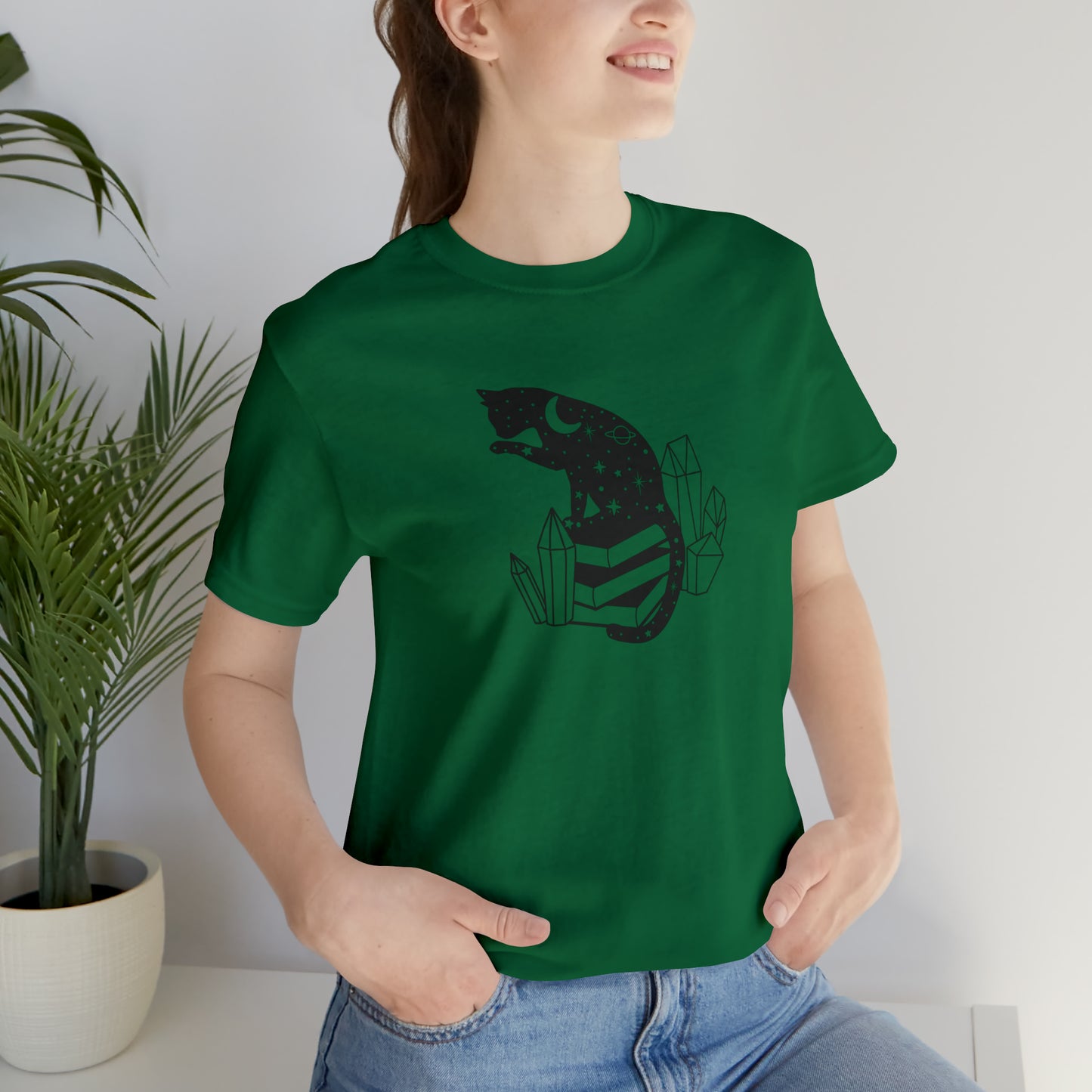 Cat lover tshirt book lover shirt crystal witchy cat Shirt Halloween Cat Sweatshirt Gift for Cat Lover Gift for Cat Mom Gift