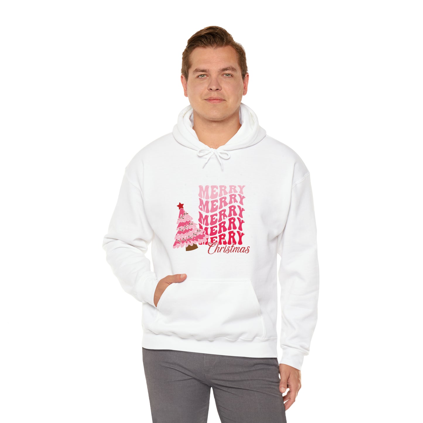 Festive AF hoodie blue Merry Bright Christmas Sweatshirt for Women Men Christmas Sweater Holiday Christmas gift for her gift for him