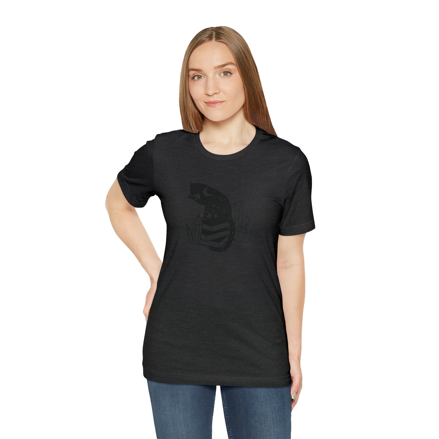 Cat lover tshirt book lover shirt crystal witchy cat Shirt Halloween Cat Sweatshirt Gift for Cat Lover Gift for Cat Mom Gift