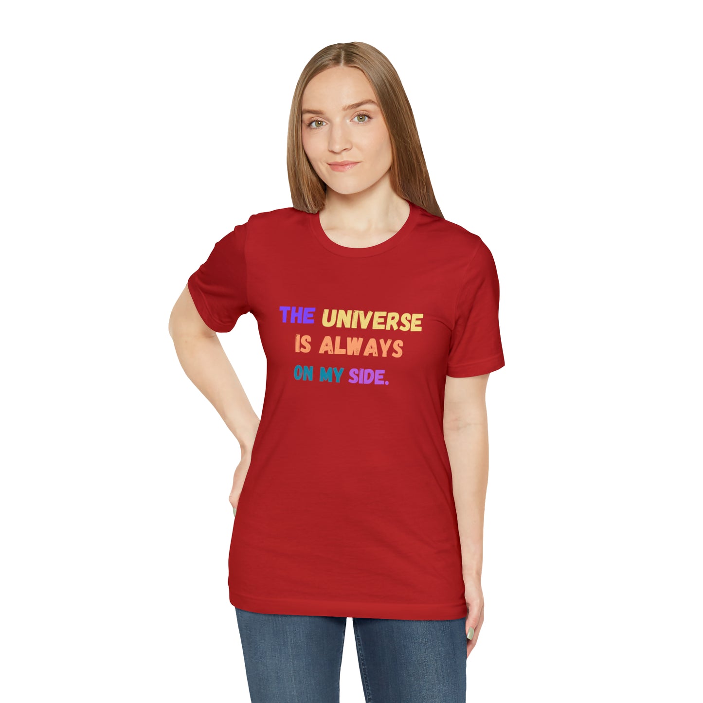 Spiritual shirt universe shirt yogawear gift for him gift for her best friend gift birthday gift Universe is always on my side T-shirt