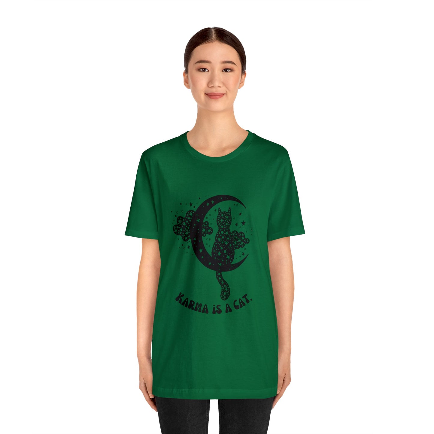 Karma is a cat shirt Cat lover tshirt book lover shirt Taylor witchy cat Shirt Halloween Cat Gift for Cat Lover Gift for Cat lover shirt