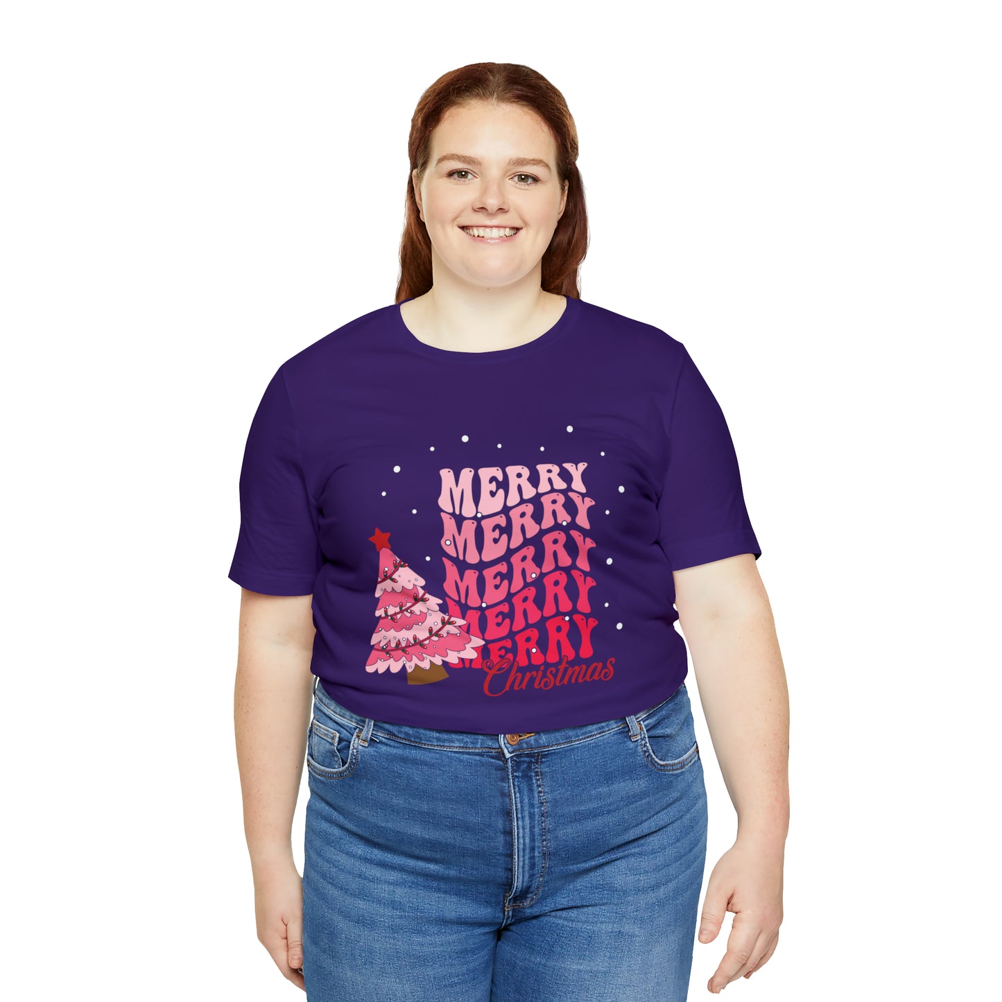 Festive AF shirt Pink Merry Bright Christmas Tshirt for Women Christmas Shirt Sweater Holiday Christmas gift for her gift for him unisex