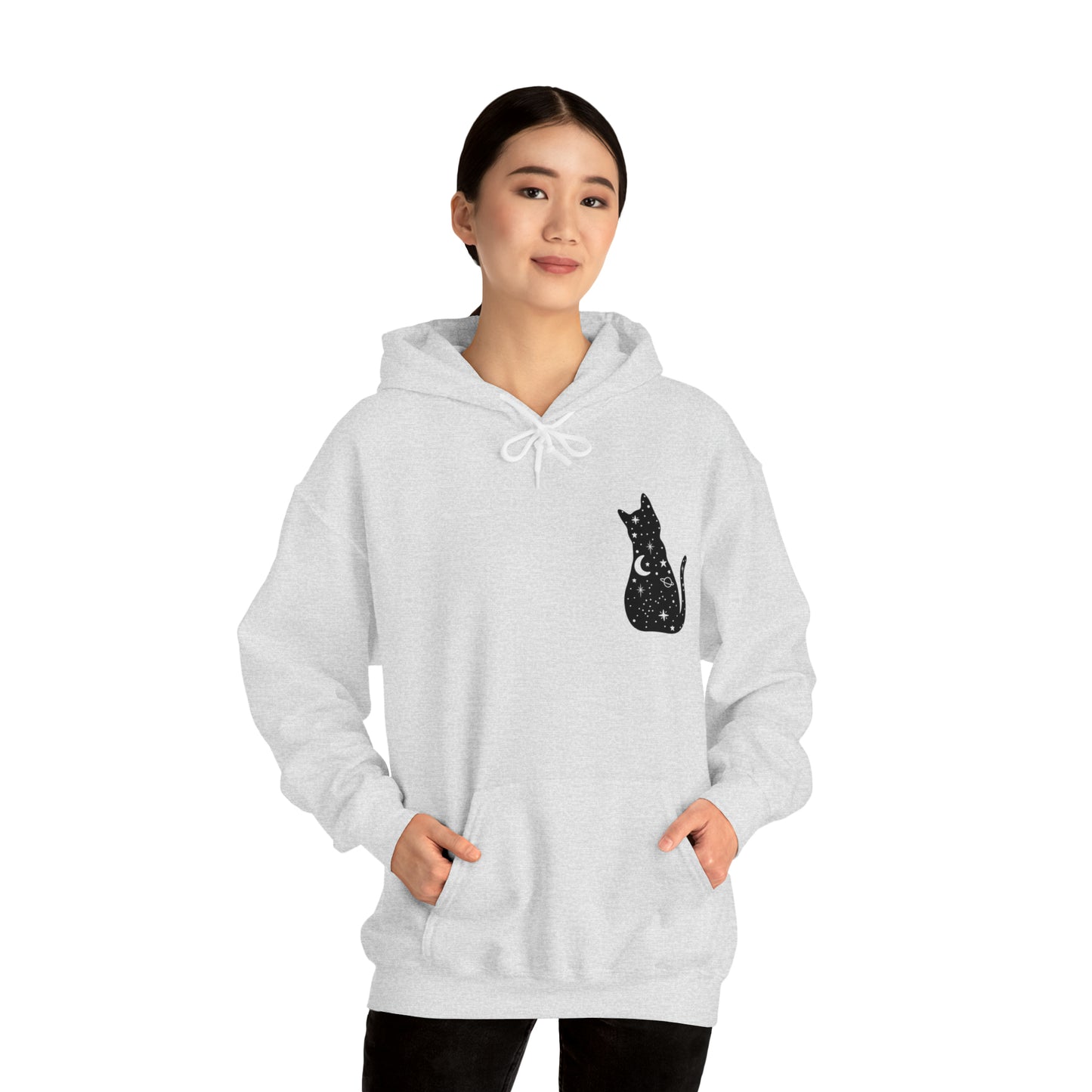 Halloween Sweatshirt Black Cat Shirt Halloween Sweater Halloween Cat Sweatshirt Gift for Cat Lover Gift Black Cat Gift for Cat Mom Gift Moon