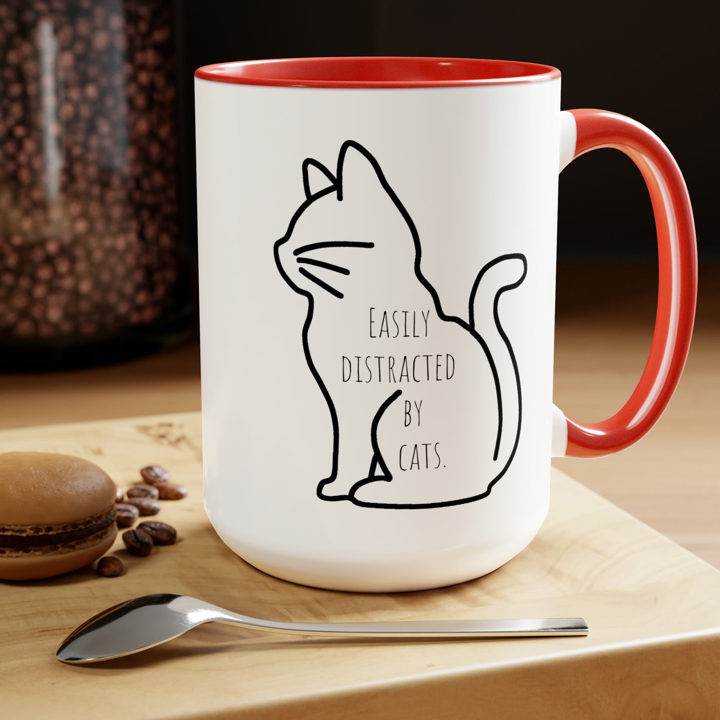 Easily distracted by cats mug Boss lady mug Entrepreneur woman Christmas gift for her gift for wife coworker gift Floral mug gift for her