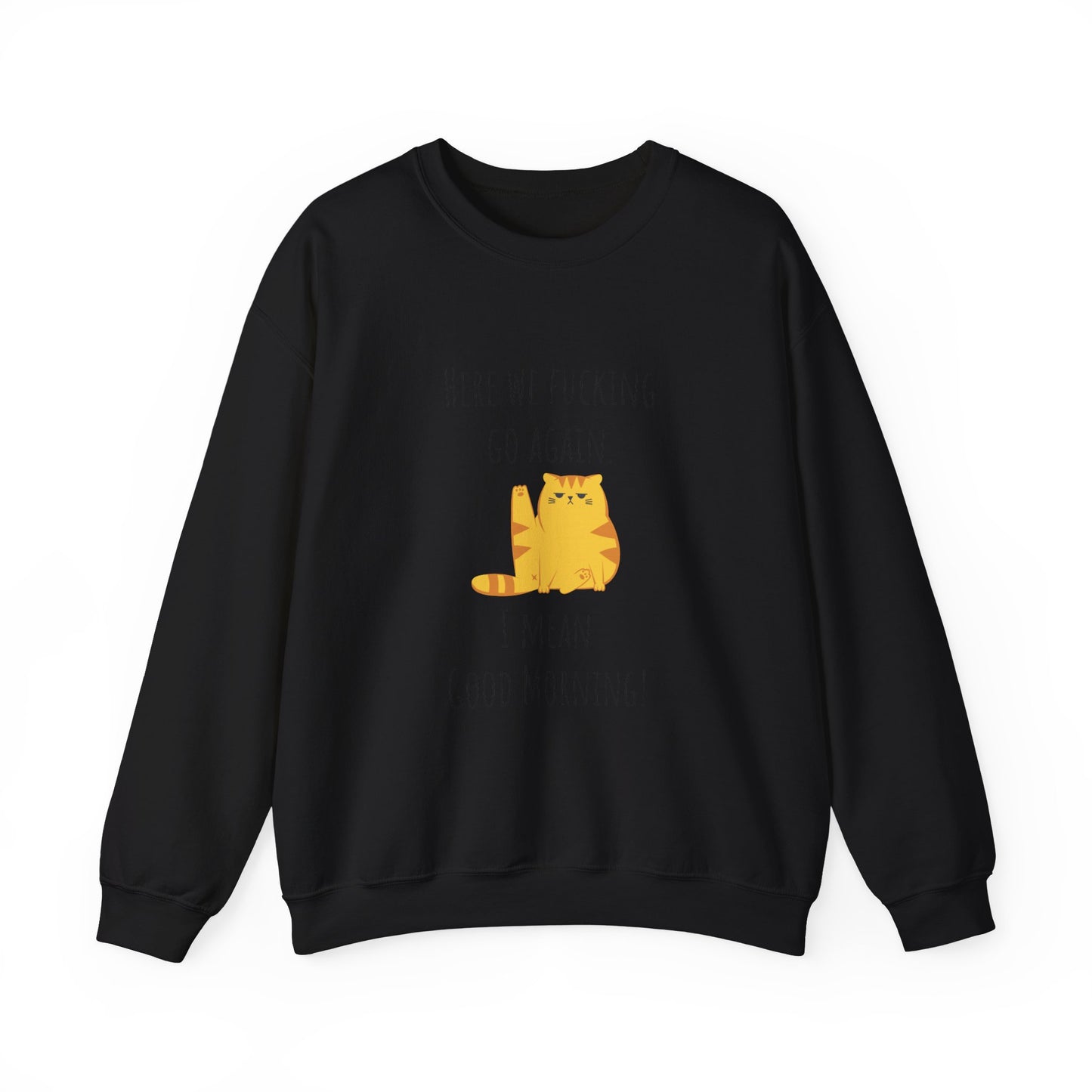 Grumpy cat sweater Here we go fucking again sweater gifts funny cat birthday gift Christmas sweatshirt gift for her for Women Christmas gift