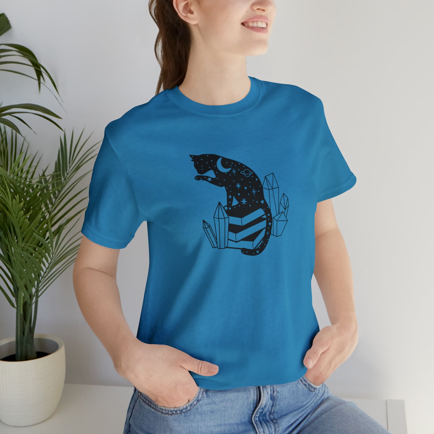 Cat lover tshirt book lover shirt crystal witchy cat Shirt Halloween Cat Sweatshirt Gift for Cat Lover Gift for Cat Mom Gift