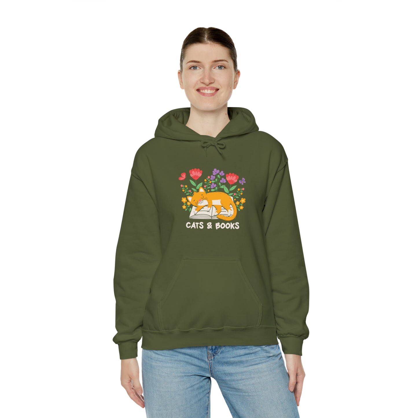 Cat Mom Shirt Cat Lover Tee Cute Book Cat Shirt Floral Book Shirt Book Lover Sweatshirt Reader Bookish Tee Cat Themed Gift For Women for men