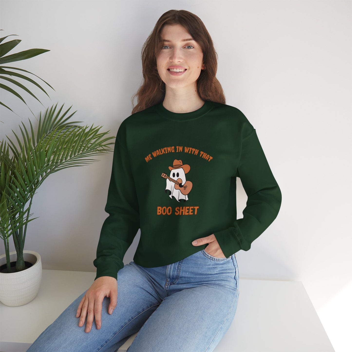 Funny Boo sheet sweater Halloween sweater ghost fallleaves sweater Halloween Sweatshirt shirt Era Tour sweater best friend gift Unisex gift