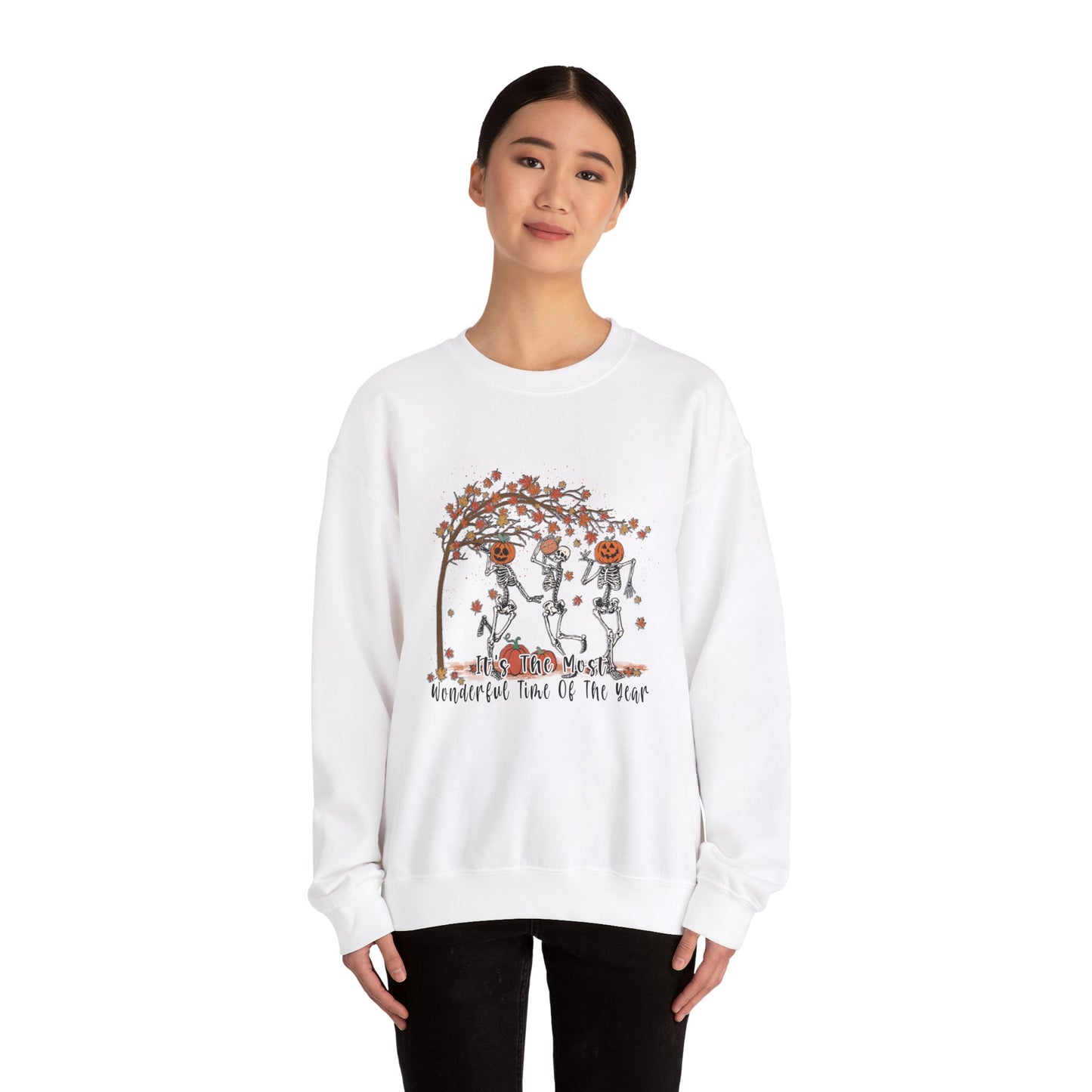 Halloween sweatshirt skeleton fall vibes Its the most wonderful time of the year sweater funny Halloween sweater fall Shirt best friend gift