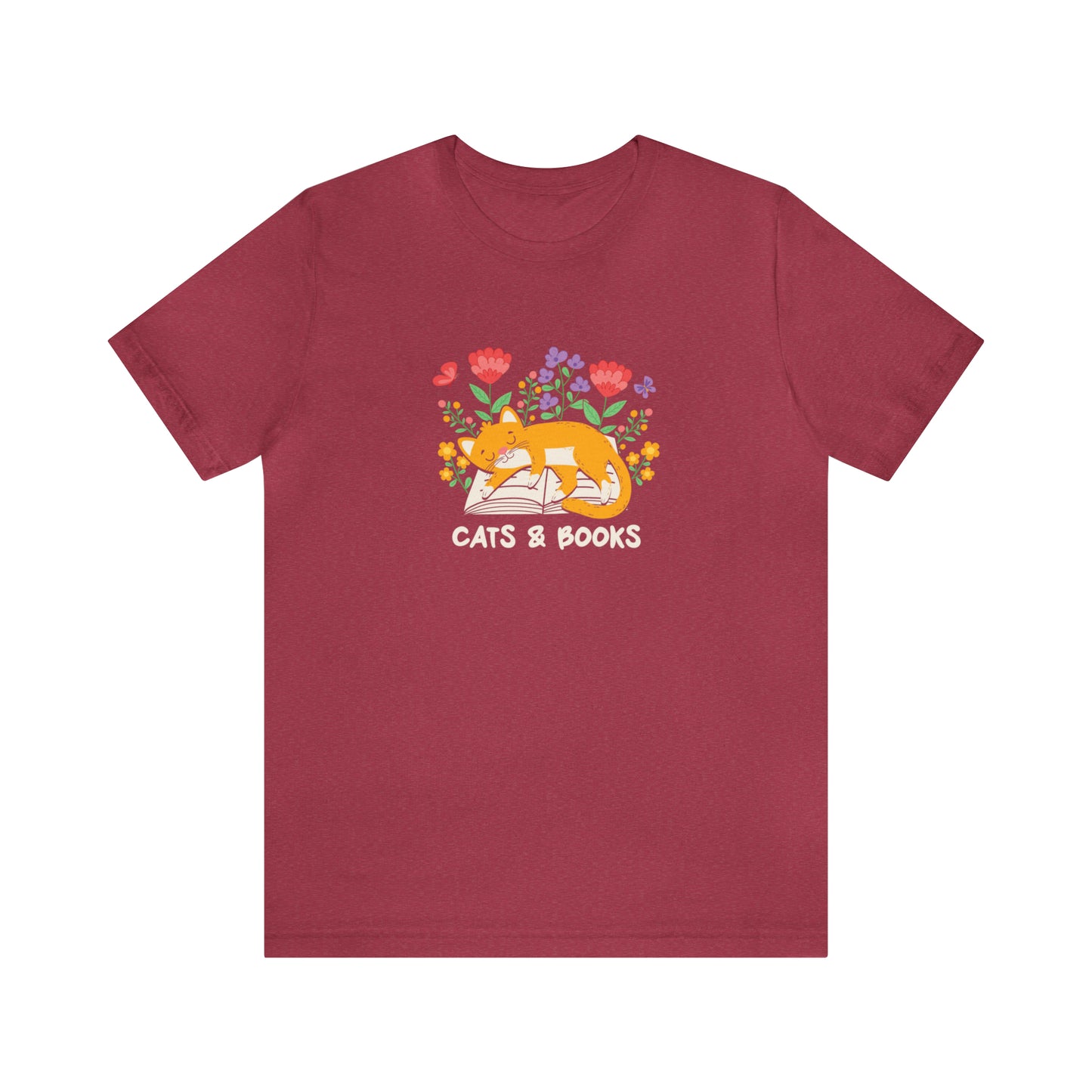 Cat Mom Shirt Cat Lover Tee Cute Book Cat Shirt Floral Book Shirt Book Lover Sweatshirt Reader Bookish Tee Cat Themed Gift For Women for men