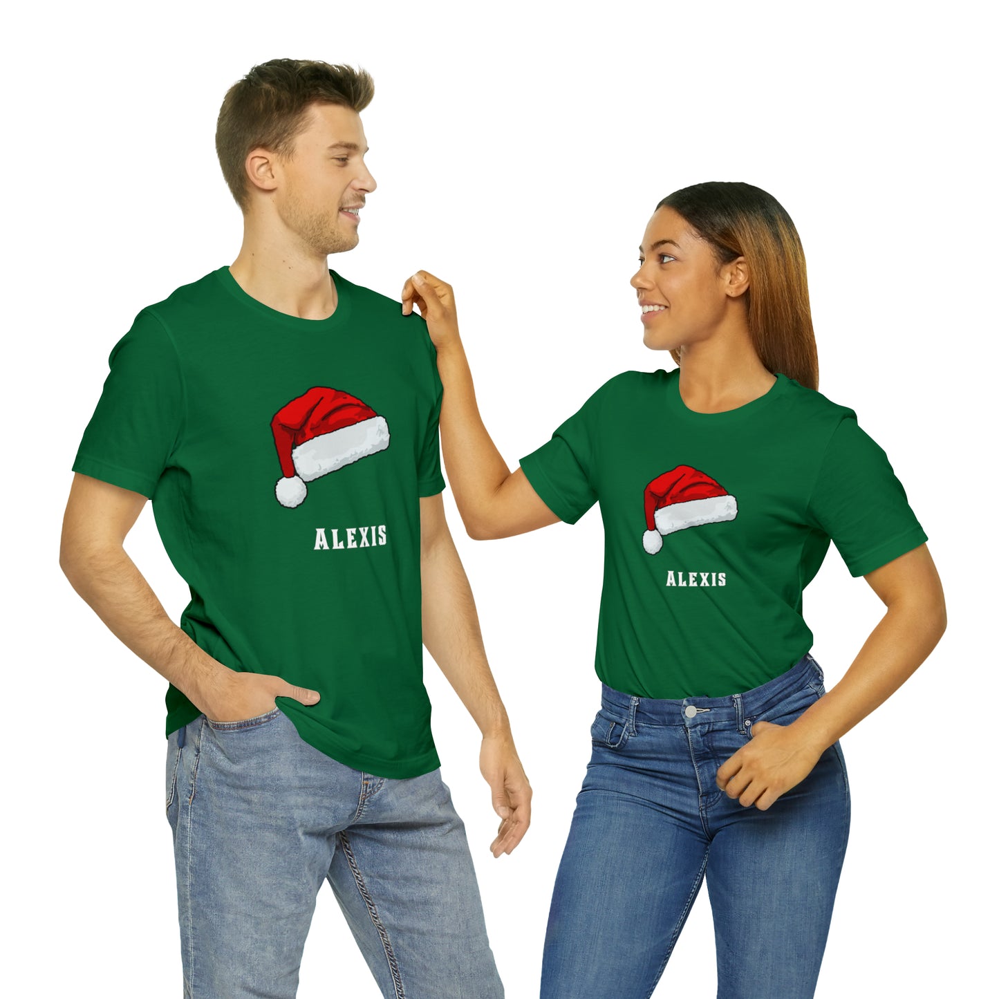 Matching Family Christmas Shirts, Santa claus Hat family tshirts Family Christmas Shirt, Matching Xmas Tees Custom Christmas T shirt photos