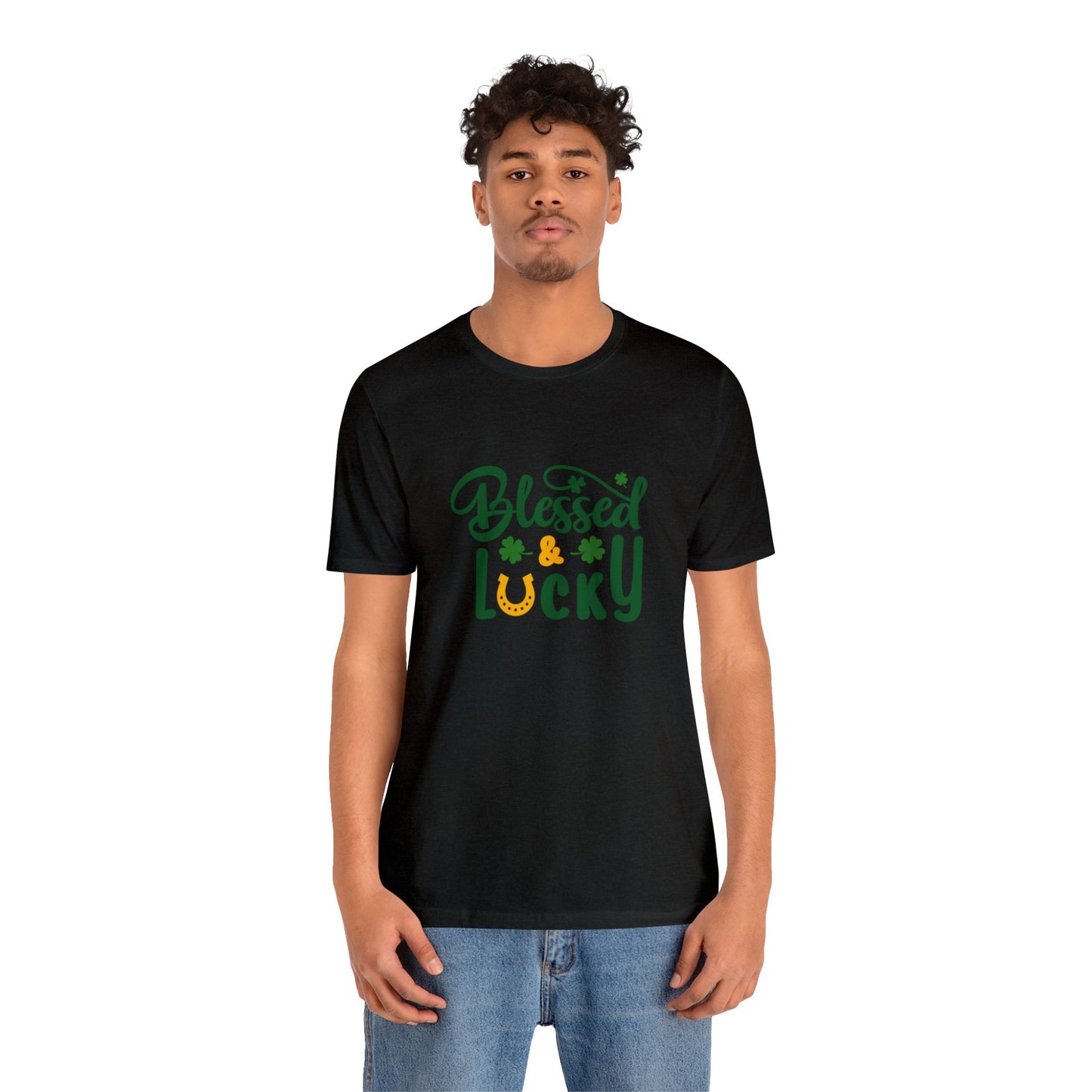 St Patrick's Day shirt blessed and lucky shirt Irish leaf shirt Unisex Tee Retro Shirt T-Shirt best friend vacation shirt beach
