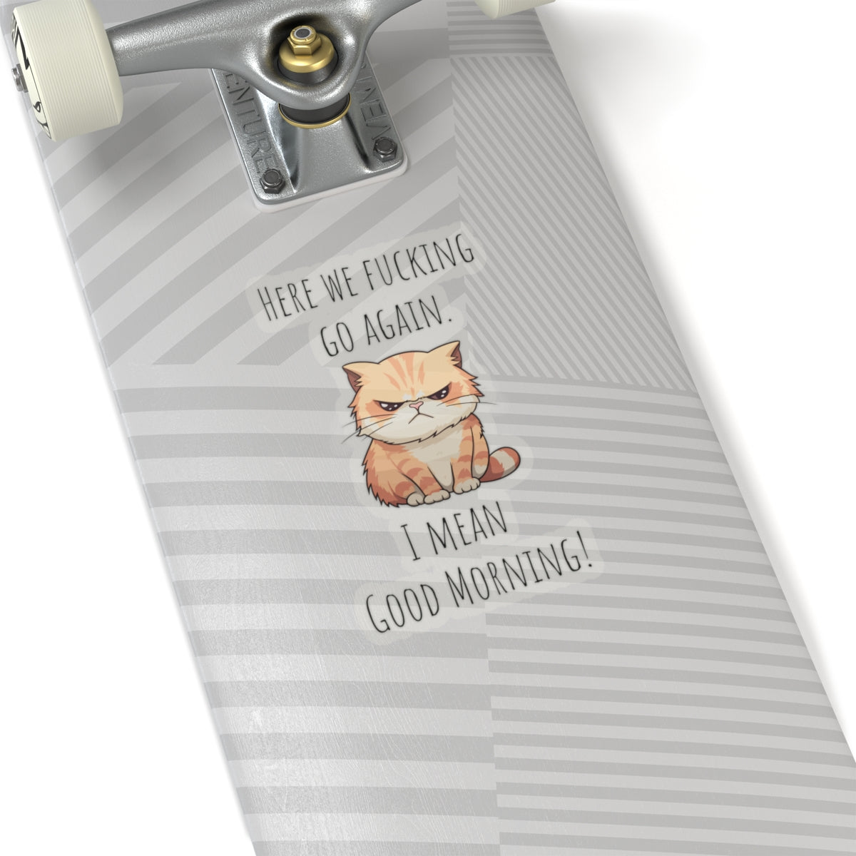 Grumpy cat Christmas sticker grumpy sticker funny coworker gift funny here we fucking go bestfriend gift KissCut Stickers Halloween stickers