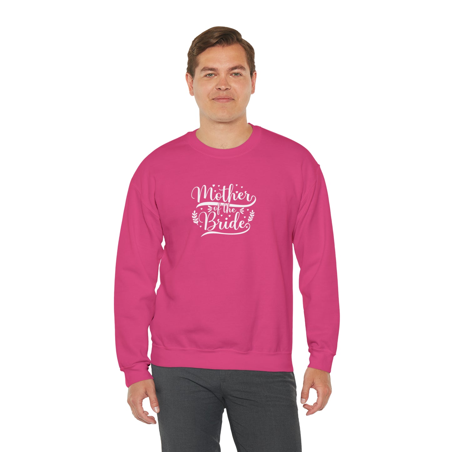 Mother of the bride sweatshirt, Red wedding attire, gift for Mom, bridal party clothes, yoga wear for her, for him, Birthday gift for her