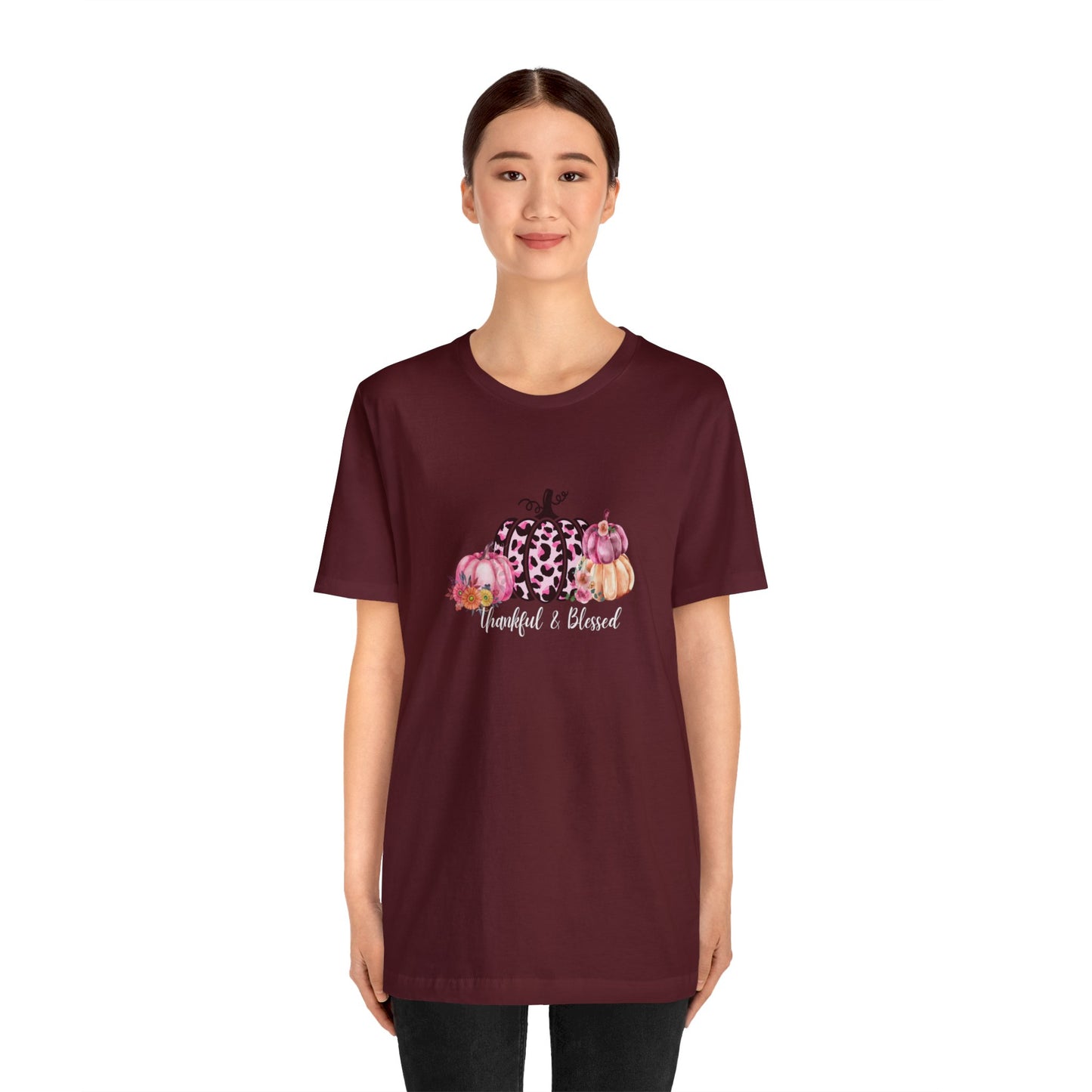 Thankful pumpkin shirt thankful grateful blessed shirt give thanks Tshirt Thankful Shirt Women's Thanksgiving Shirt Fall Clothing Thankful