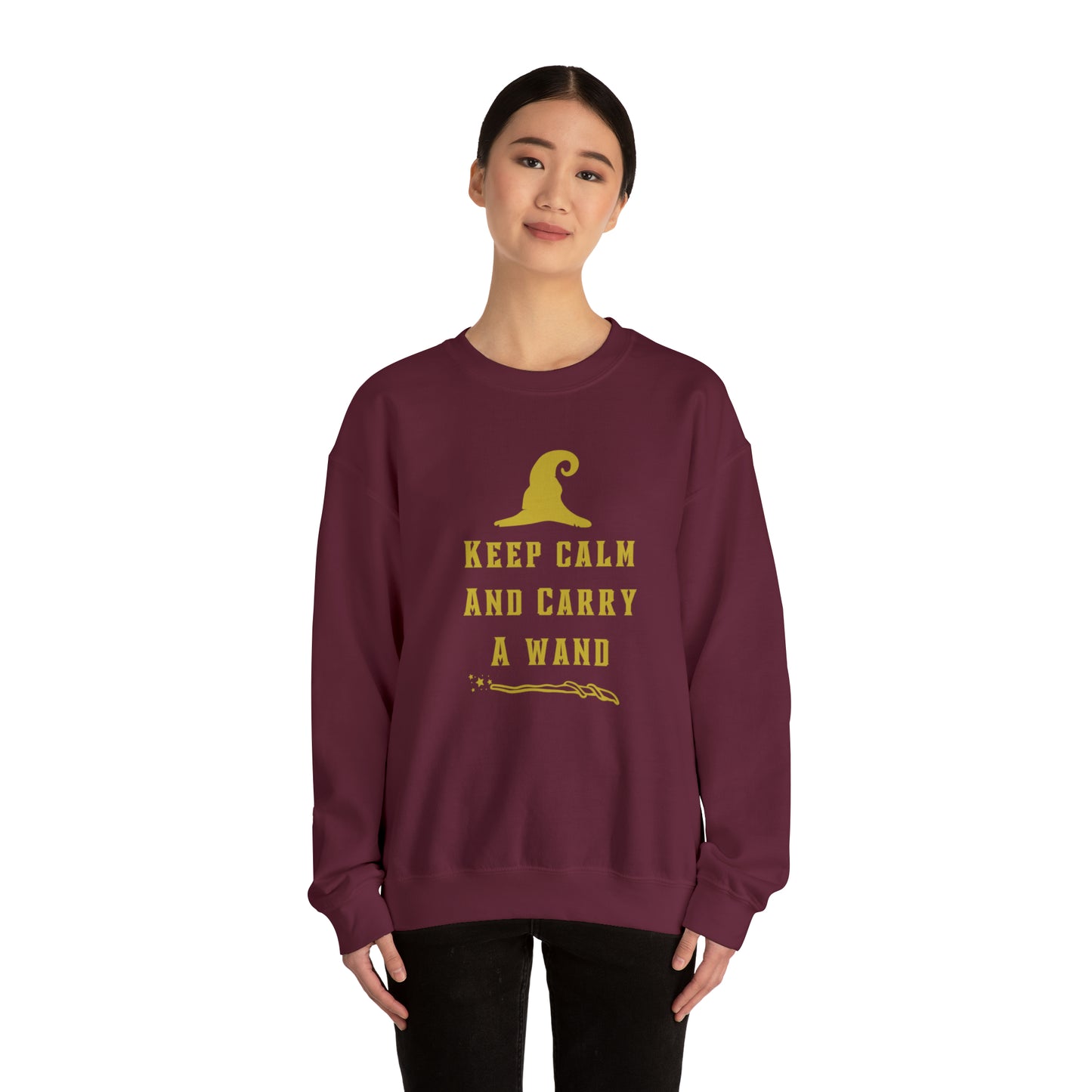 Mischief Manager Hogwarts sweater keep calm carry a wand sweatshirt Halloween sweater Universal Studios Christmas gift for her gift for him