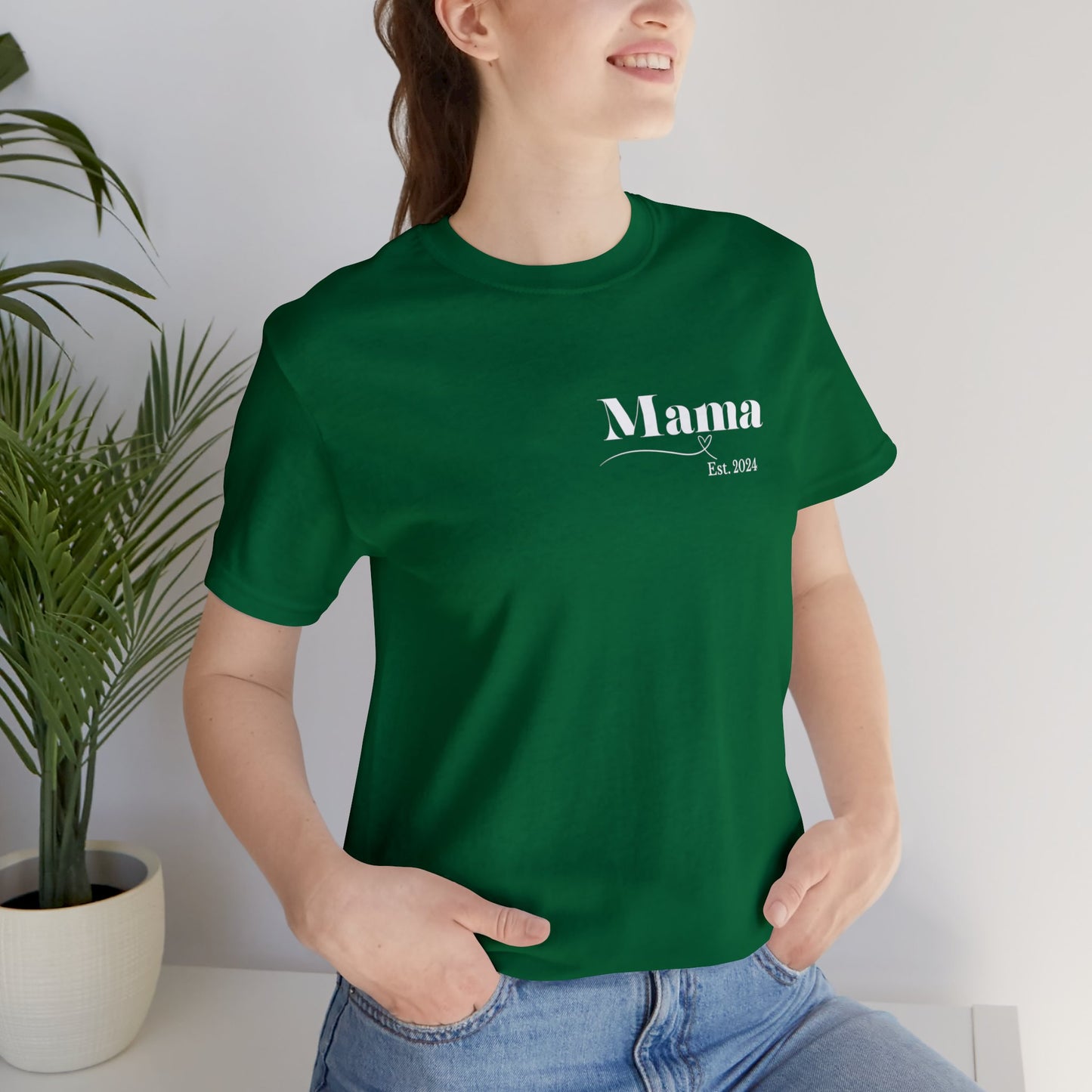 Mama shirt mama date shirt pregnancy reveal shirt new mom shirt Christmas gift for her gift for him bridal shower gift