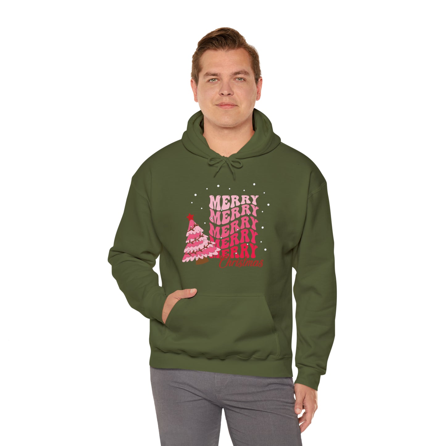Festive AF hoodie blue Merry Bright Christmas Sweatshirt for Women Men Christmas Sweater Holiday Christmas gift for her gift for him