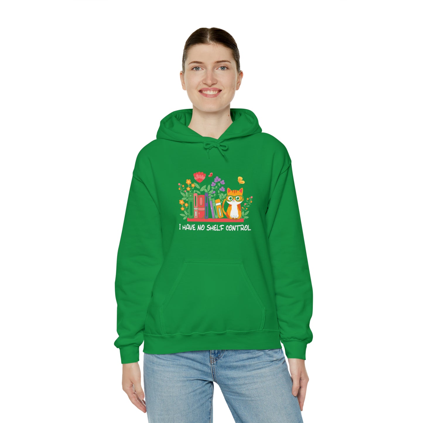 Cat lover hoodie book lover sweater BookShelf control orange cat Shirt Halloween Cat Sweatshirt Gift for Cat Lover Gift for Cat Mom Gift
