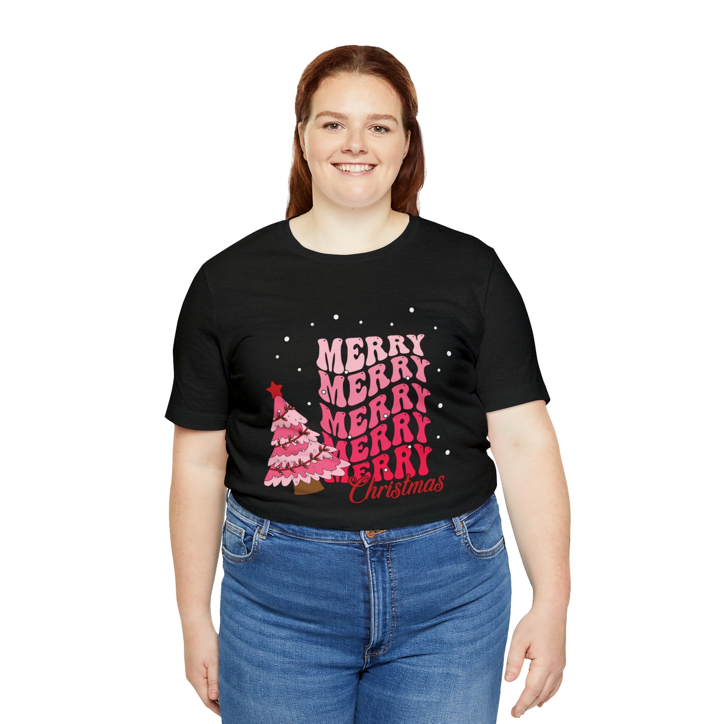Festive AF shirt Pink Merry Bright Christmas Tshirt for Women Christmas Shirt Sweater Holiday Christmas gift for her gift for him unisex