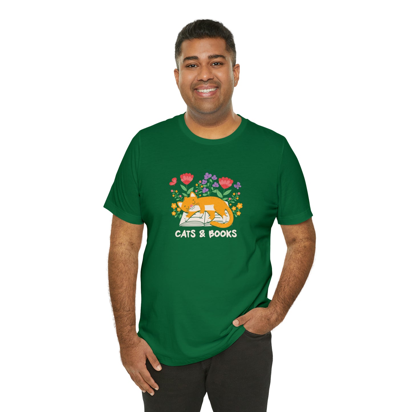 Cat Mom Shirt Cat Lover Tee Cute Book Cat Shirt Floral Book Shirt Book Lover Sweatshirt Reader Bookish Tee Cat Themed Gift For Women for men