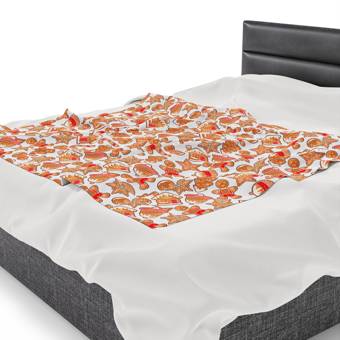Gingerbread Christmas Blanket holiday blanket christmas movie watching blanket Merry christmas blanket Velveteen Plush Blanket