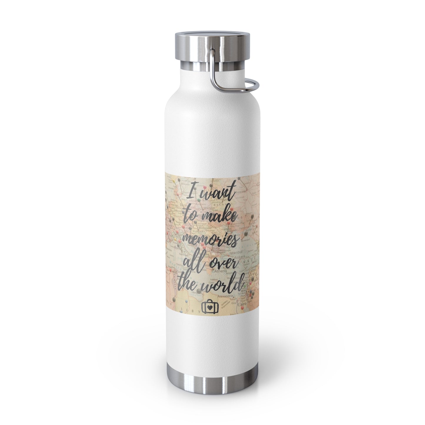 Travel bottle travel memories bottle Copper Vacuum Insulated Bottle, 22oz
