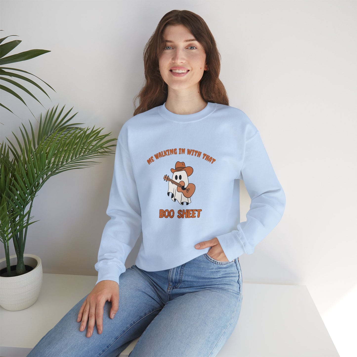 Funny Boo sheet sweater Halloween sweater ghost fallleaves sweater Halloween Sweatshirt shirt Era Tour sweater best friend gift Unisex gift