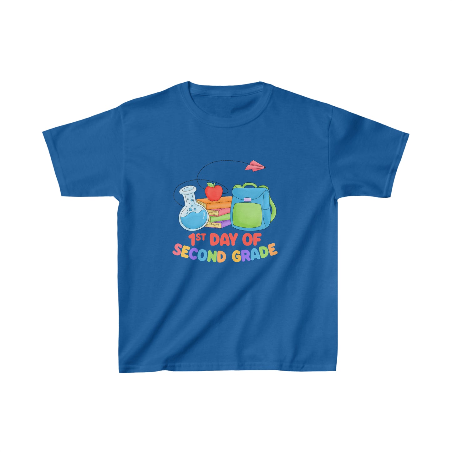 First day of school shirt Second grade shirt rolling into 2nd grade Kids Heavy Cotton™ Tee