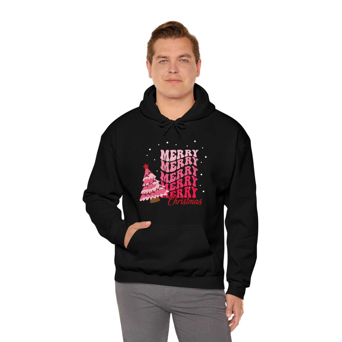 Festive AF hoodie blue Merry Bright Christmas Sweatshirt for Women Men Christmas Sweater Holiday Christmas gift for her gift for him