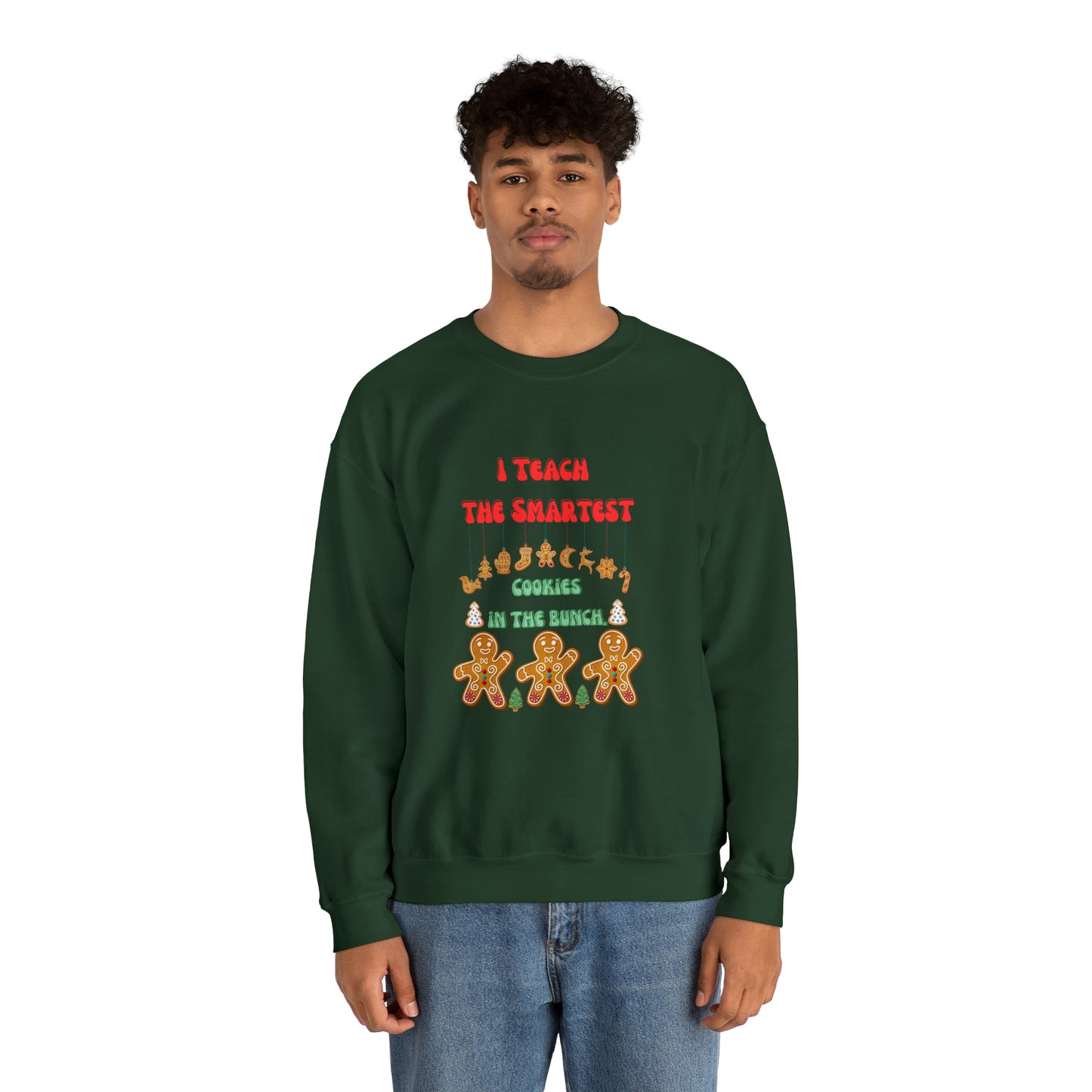 Smartest cookies sweater teacher Christmas sweater Christmas gingerbread cookies house sweatshirt Bright teacher Christmas gift for her
