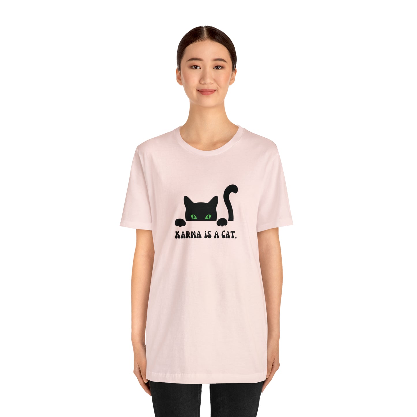 Karma is a cat shirt Cat lover tshirt book lover shirt Taylor witchy cat Shirt Halloween Cat Gift for Cat Lover Gift for Cat swiftie shirt