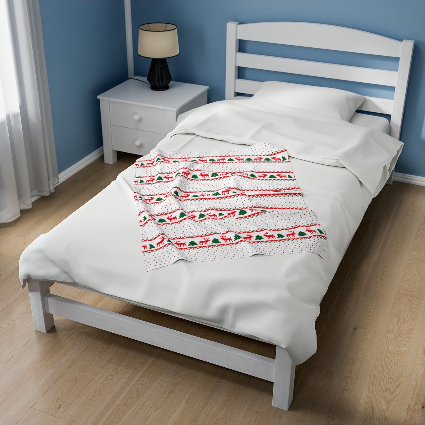Reindeer Christmas Blanket holiday christmas tree blanket christmas movie watching blanket Merry christmas blanket Velveteen Plush Blanket
