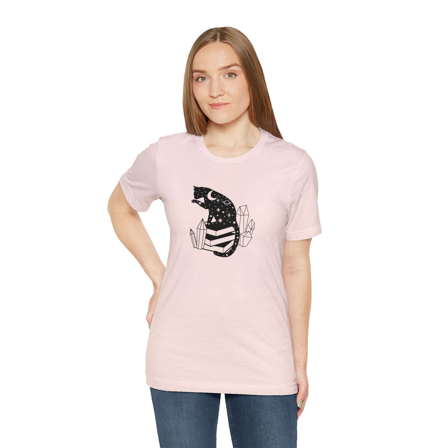 Cat lover tshirt book lover shirt crystal witchy cat Shirt Halloween Cat Sweatshirt Gift for Cat Lover Gift for Cat Mom Gift