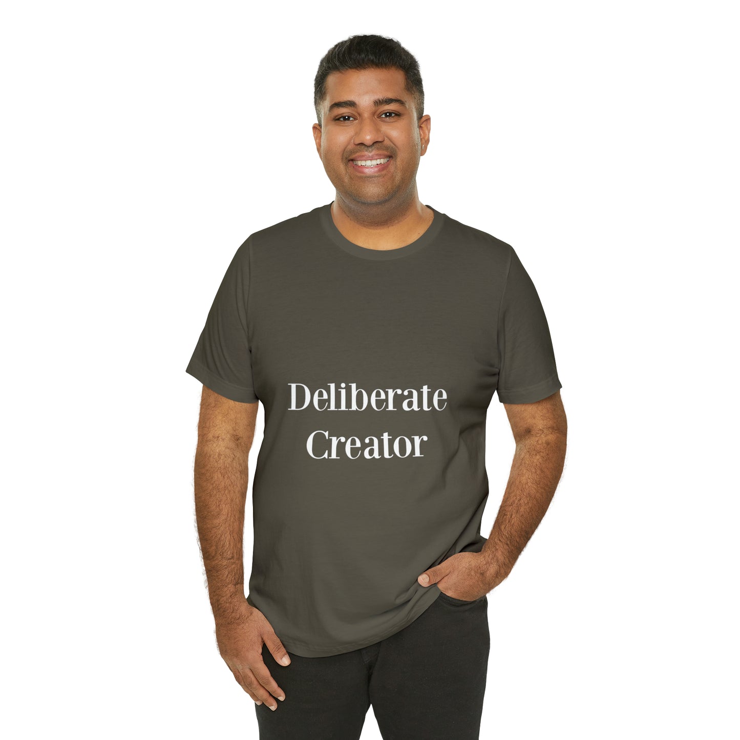 Deliberate creator tee, Unisex Jersey Short Sleeve Tee