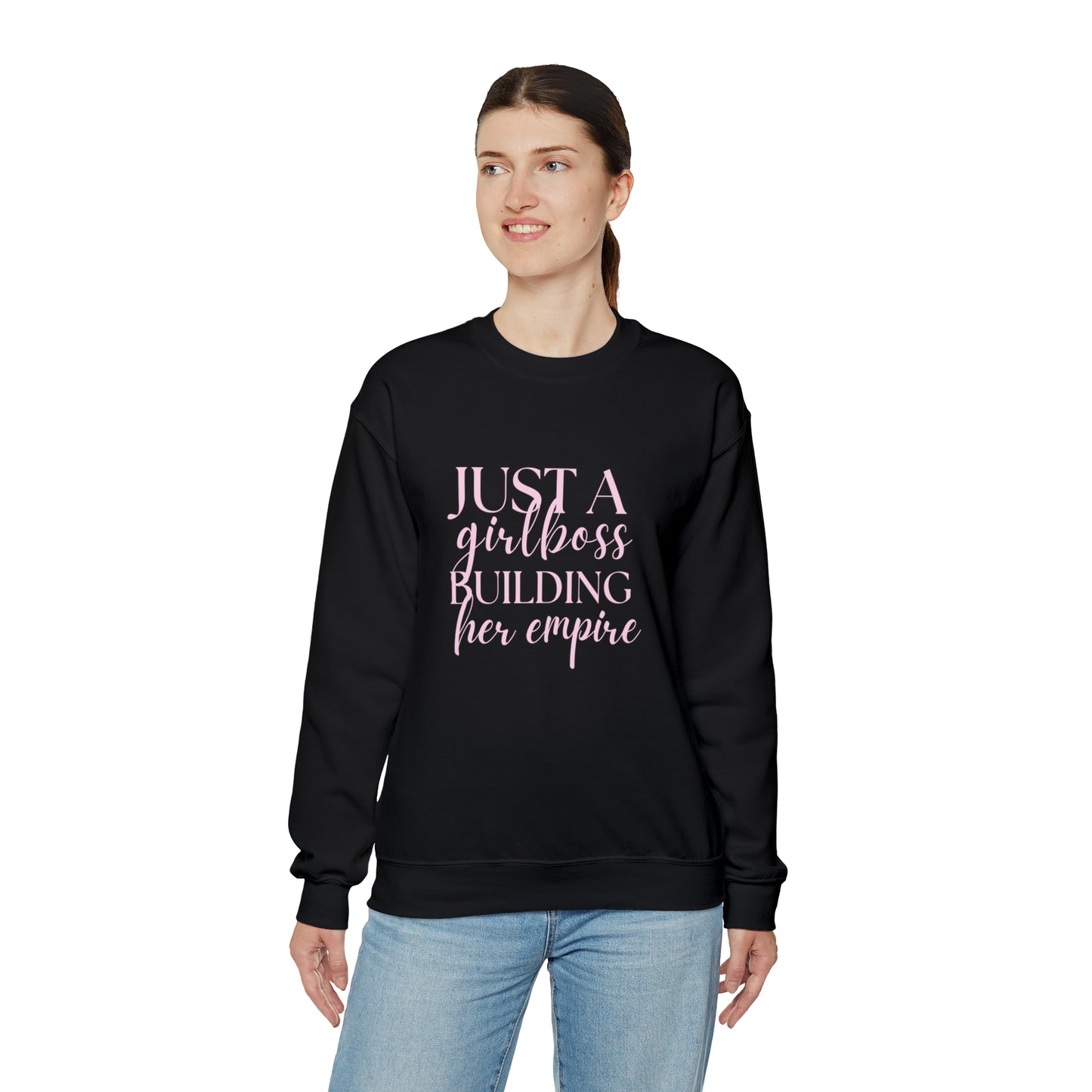 Boss Babe sweatshirt,Girlboss Sweatshirt, Just a girlboss building her empire, Bossbabe sweater,Christmas gift for her,Birthday gift