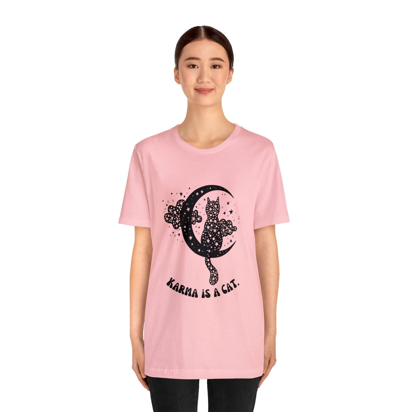 Karma is a cat shirt Cat lover tshirt book lover shirt Taylor witchy cat Shirt Halloween Cat Gift for Cat Lover Gift for Cat lover shirt