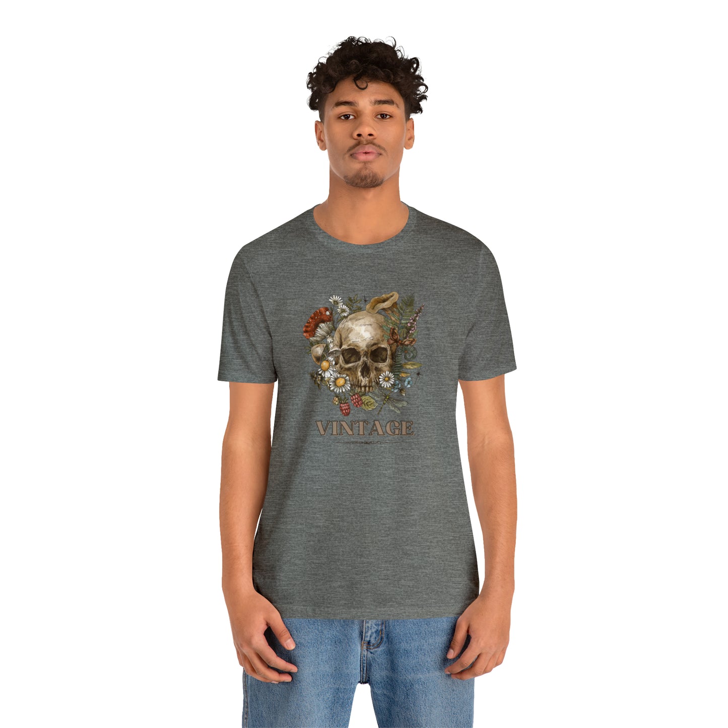 Vintage retro shirt skeleton head shirt Halloween tee Floral Shirt unisex Retro Themed vintage Gift christmas gift