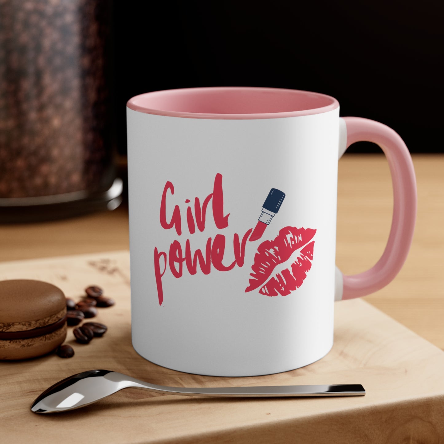 Girl power mug red lipstick mug bestie gift Christmas mug teacher gift coffee mug Christmas gift for for her tea gift for him 11oz