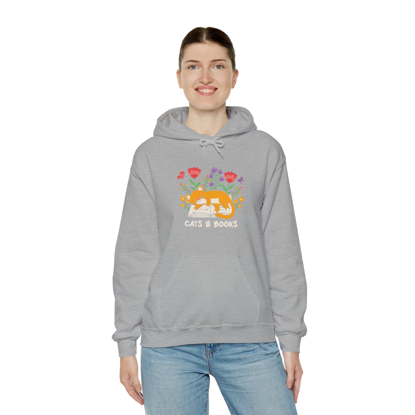Cat Mom Shirt Cat Lover Tee Cute Book Cat Shirt Floral Book Shirt Book Lover Sweatshirt Reader Bookish Tee Cat Themed Gift For Women for men