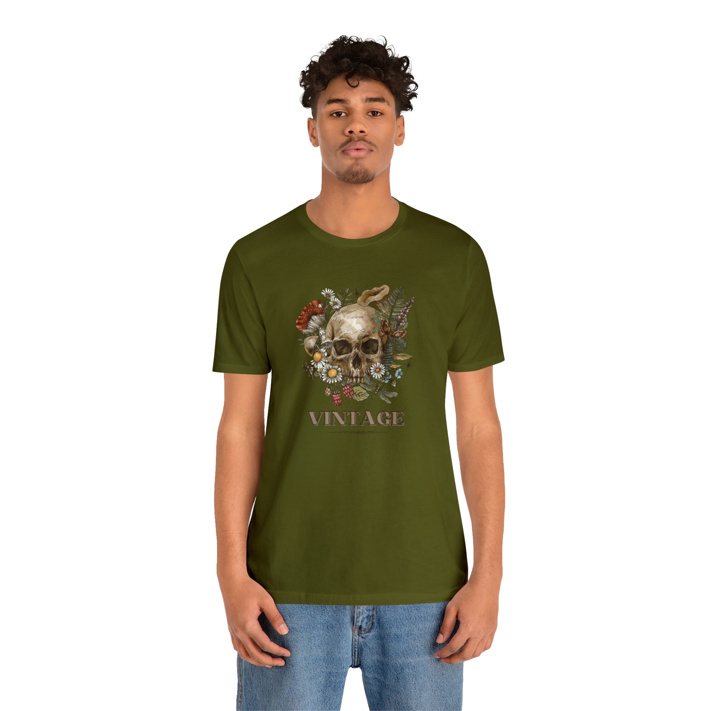 Vintage retro shirt skeleton head shirt Halloween tee Floral Shirt unisex Retro Themed vintage Gift christmas gift